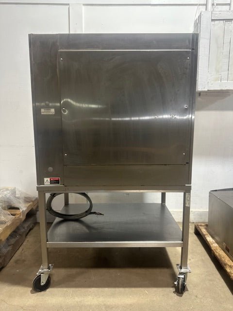 BKI VGG8 STAND ROTISSERIE OVEN WITH VGH8 208 - 240v 1ph VENTLESS EXHAUST SYSTEM - Second Life - Equipment - collection_name