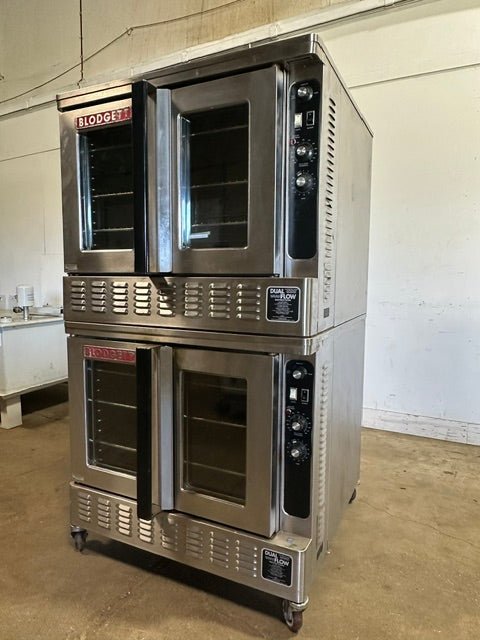 "BLODGETT DFG-200-L-S" COMMERCIAL N GAS DOUBLE STACK CONVECTION OVEN ON CASTER - Second Life-Equipment-collection_name