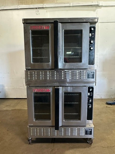 "BLODGETT DFG-200-L-S" COMMERCIAL N GAS DOUBLE STACK CONVECTION OVEN ON CASTER - Second Life-Equipment-collection_name