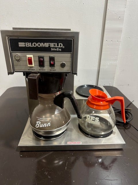BLOOMFIELD KOFFEE KING MODEL 8571 3 TIERD WARMER WITH BREWER W/ 2 CARAFES - Second Life - Equipment - collection_name