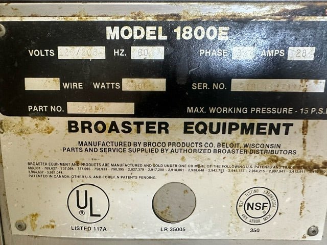 "BROASTER"ELECTRIC PRESURE FRYER WITH OIL FILTRATION SYSTEM - Bargains R Ours - #collection_name#