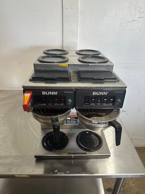 "BUNN CWTF4/2,TWIN"POUR OVER OR DIRECT LINE COFFEE BREWER W/6 WARMERS, 1PH - Second Life - Equipment - collection_name