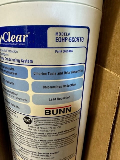 "BUNN EQHP - 2CCRTG" Easy Clear Commercial Water Filter Cartridge, New in Box - Second Life - Equipment - collection_name
