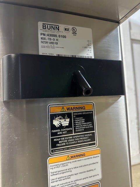 "BUNN ITCB - DV HV"INFUSION SERRIES AUTOMATIC TEA & COFFEE BREWER MACHINE 120V,1PH - Second Life - Equipment - collection_name