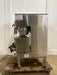 BUNN STAINLESS STEEL HEAVY DUTY COMMERCIAL COUNTER TOP DUAL COFFEE GRINDER/BREWER WITH WARMERS AND HOT WATER SPIGOT ON LEGS - Second Life - Equipment - collection_name