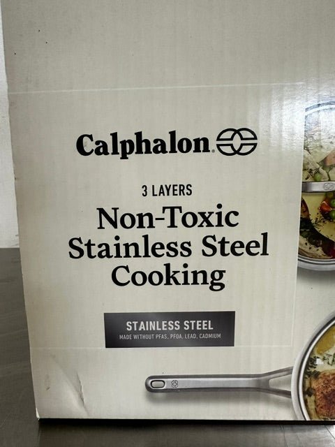 "Calphalon" 10 piece heat fast 3 layer non-toxic stainless steel cookware set - Second Life-Equipment-collection_name