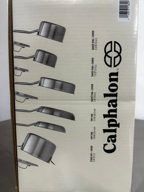"Calphalon" 10 piece heat fast 3 layer non-toxic stainless steel cookware set - Second Life-Equipment-collection_name