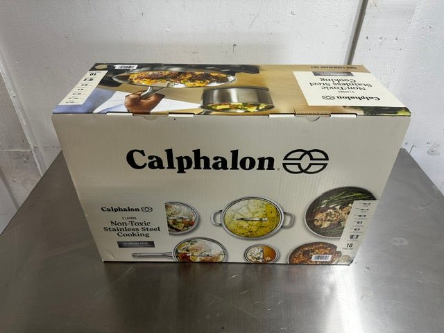 "Calphalon" 10 piece heat fast 3 layer non-toxic stainless steel cookware set - Second Life-Equipment-collection_name
