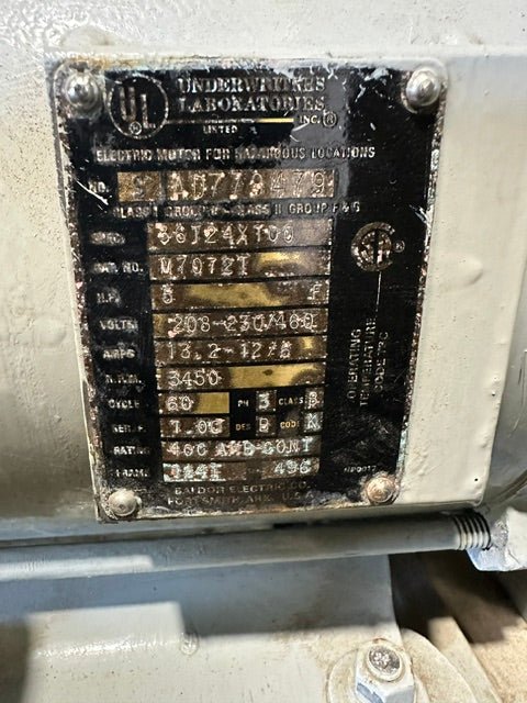 "CINCINNATI HP-4C21" H.D INDUSTRIAL FAN BLOWER 208-230/460V, 5HP 3450RPM - Second Life-Equipment-collection_name