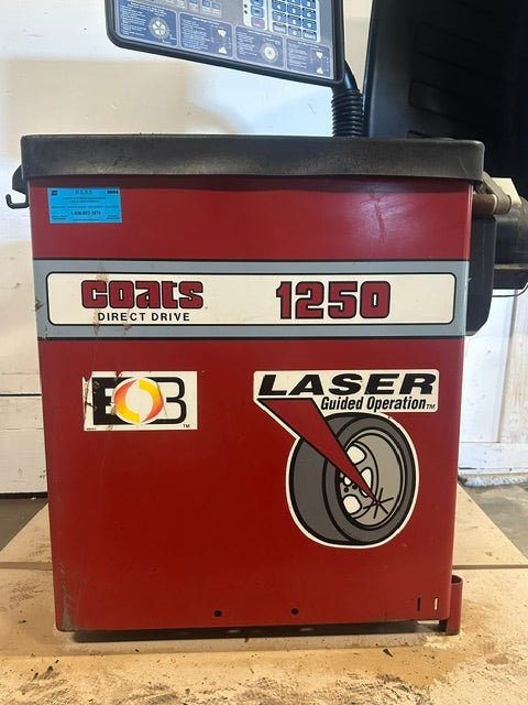 "COATS 1250" DIRECT- DRIVE TIRE BALANCING MACHINE, HIGH VOLUME SOLUTION 220V 1PH - Second Life-Equipment-#collection_name#