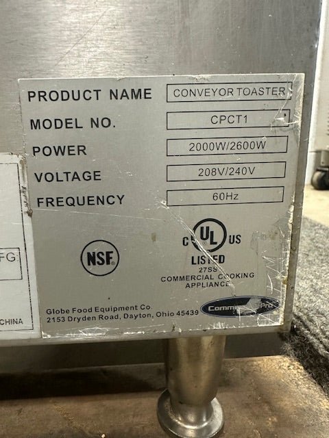 COMMERCIAL PRO CPCT1 COMMERCIAL 208/240V,1 PH 10"W CONVEYOR TOASTER,COUNTER TOP - Second Life - Equipment - collection_name