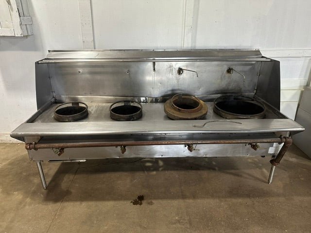 Commercial Stainless Steel Wok Range Multi Burner Gas Restaurant Cooking Stove - Second Life-Equipment-#collection_name#