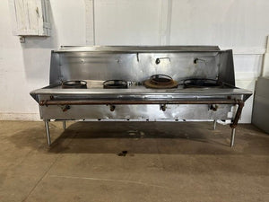 Commercial Stainless Steel Wok Range Multi Burner Gas Restaurant Cooking Stove