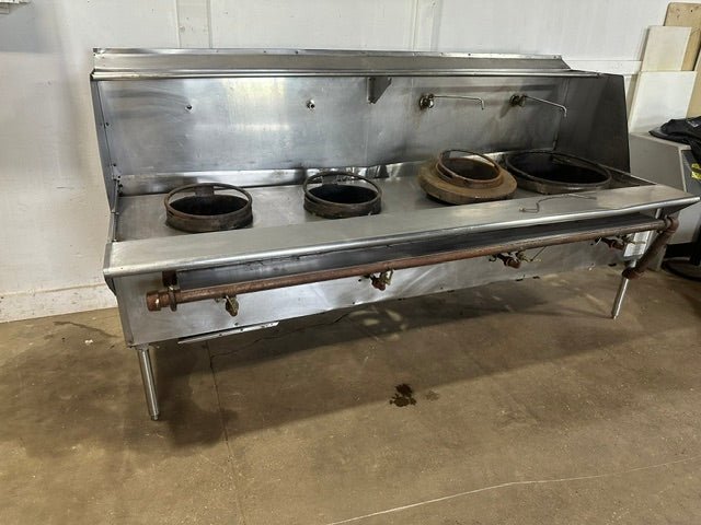 Commercial Stainless Steel Wok Range Multi Burner Gas Restaurant Cooking Stove - Second Life-Equipment-#collection_name#