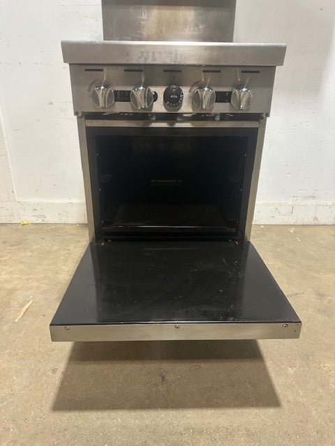 "COOKRITE" H.D COMMERCIAL NAT GAS 4 BURNER STOVE WITH OVEN ON CASTERS - Second Life - Equipment - collection_name