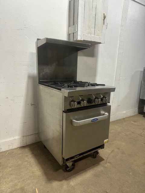 "COOKRITE" H.D COMMERCIAL NAT GAS 4 BURNER STOVE WITH OVEN ON CASTERS - Second Life - Equipment - collection_name