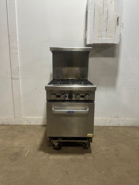 "COOKRITE" H.D COMMERCIAL NAT GAS 4 BURNER STOVE WITH OVEN ON CASTERS - Second Life - Equipment - collection_name