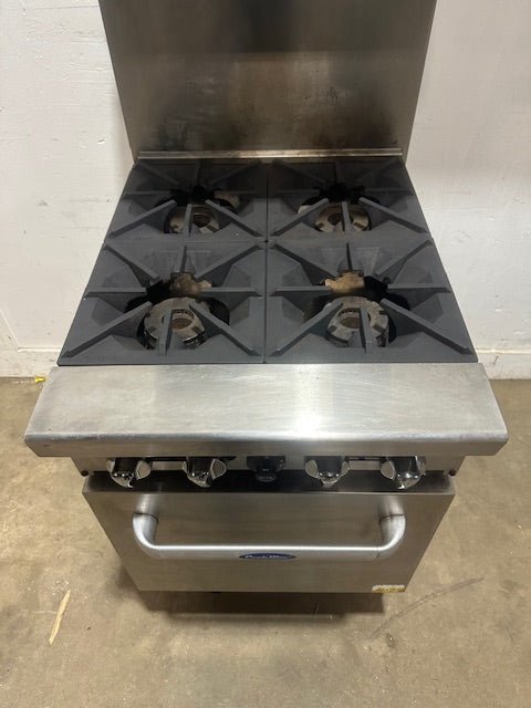 "COOKRITE" H.D COMMERCIAL NAT GAS 4 BURNER STOVE WITH OVEN ON CASTERS - Second Life - Equipment - collection_name