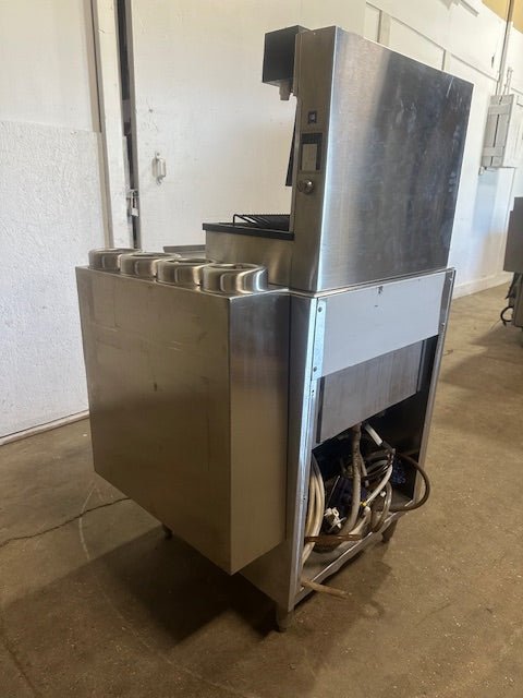 CORNELIUS CB2323AK6 6 FLAVORS SODA /POP MACHINE W/ DROP - IN ICE BIN & CUP HOLDER - Second Life - Equipment - collection_name