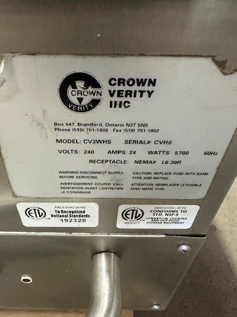 CROWN VERITY HOT DOG STEAMER/COOKER MODEL CV3WHS - Bargains R Ours - #collection_name#