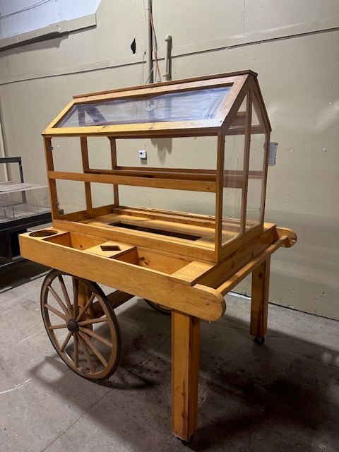 "CUSTOM BUILT" WOODEN BAKERY DISPLAY MERCHANDISING WITH HIGH END FINISHED WHEEL - Bargains R Ours - #collection_name#