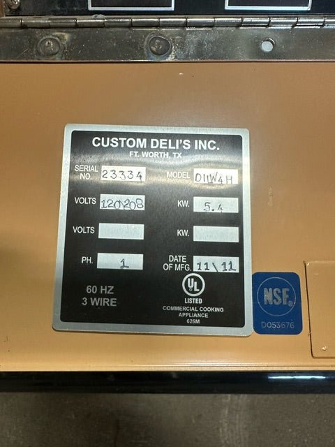 CUSTOM DELI'S HEAVY DUTY COMMERCIAL LIGHTED HOT FOOD/CHICKEN ROTISSERIE MERCHANDISER - Bargains R Ours - #collection_name#