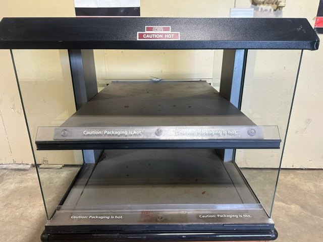 CUSTOM DELI'S HEAVY DUTY COMMERCIAL LIGHTED HOT FOOD/CHICKEN ROTISSERIE MERCHANDISER - Bargains R Ours - #collection_name#