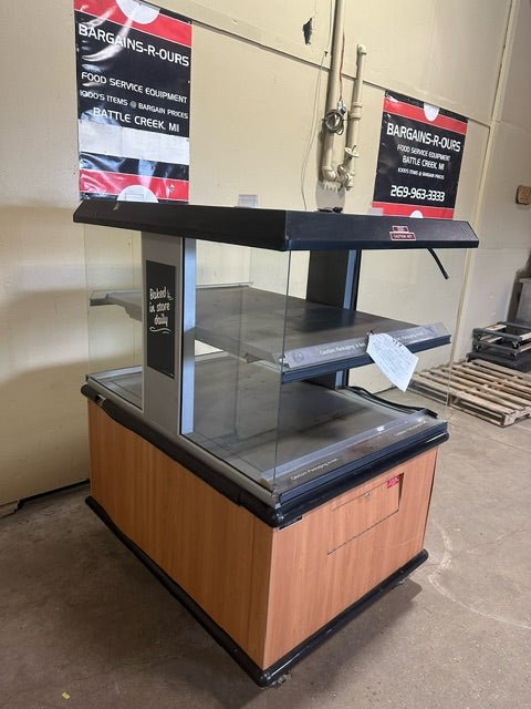 CUSTOM DELI'S HEAVY DUTY COMMERCIAL LIGHTED HOT FOOD/CHICKEN ROTISSERIE MERCHANDISER - Bargains R Ours - #collection_name#