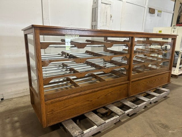 "CUSTOM MADE"H.D COMMERCIAL 4 TIERS LIGHTED DRY FOOD WOODEN DISPLAY CASE - Second Life-Equipment-#collection_name#
