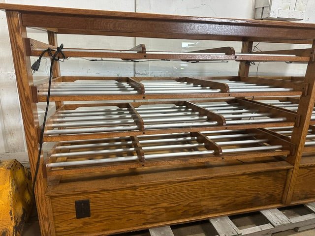 "CUSTOM MADE"H.D COMMERCIAL 4 TIERS LIGHTED DRY FOOD WOODEN DISPLAY CASE - Second Life-Equipment-#collection_name#