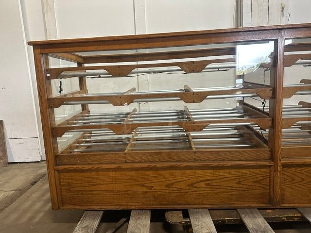 "CUSTOM MADE"H.D COMMERCIAL 4 TIERS LIGHTED DRY FOOD WOODEN DISPLAY CASE - Second Life-Equipment-#collection_name#