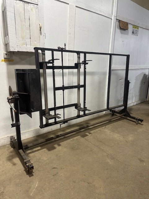 CUSTOM TILT - TOP STEEL GLASS/FABRICATION TABLE ON CASTERS - Second Life - Equipment - collection_name