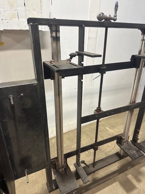 CUSTOM TILT - TOP STEEL GLASS/FABRICATION TABLE ON CASTERS - Second Life - Equipment - collection_name