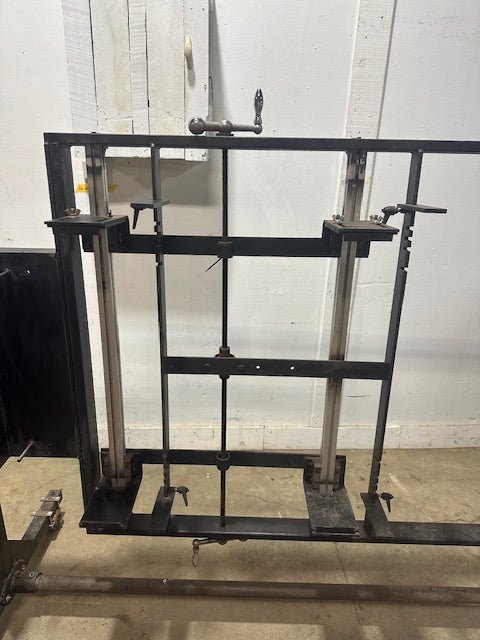 CUSTOM TILT - TOP STEEL GLASS/FABRICATION TABLE ON CASTERS - Second Life - Equipment - collection_name