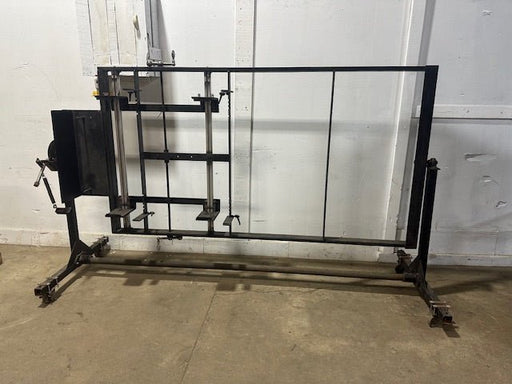 CUSTOM TILT - TOP STEEL GLASS/FABRICATION TABLE ON CASTERS - Second Life - Equipment - collection_name