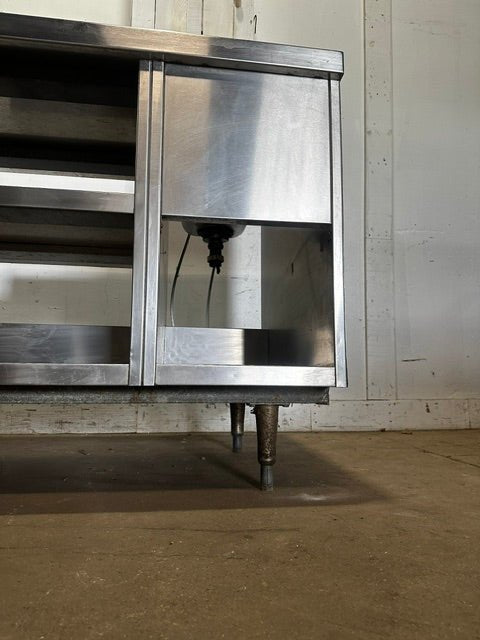 "DELFIELD 160546" S.S PREP TABLE W/OPEN SHELF UTILITY CABINET AND HAND SINK - Second Life-Equipment-#collection_name#