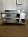 "DELFIELD 160546" S.S PREP TABLE W/OPEN SHELF UTILITY CABINET AND HAND SINK - Second Life-Equipment-#collection_name#