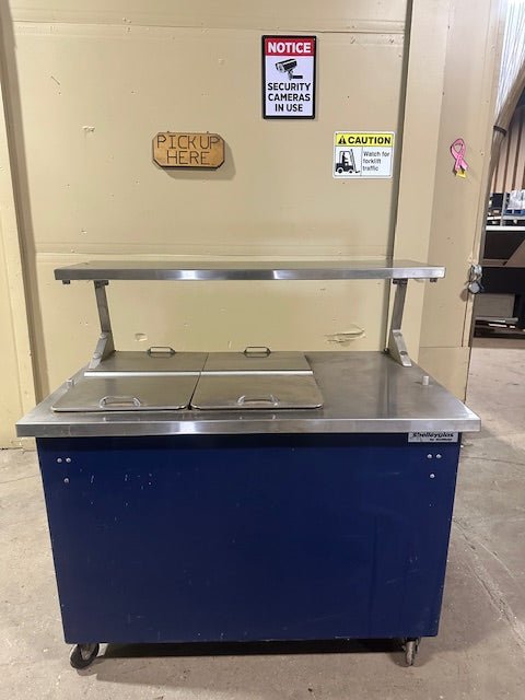 DELFIELD CO STAINLESS STEEL ELECTRIC PH1 REFRIGERATED CAFETERIA STYLE DAIRY STATION ON CASTERS - Bargains R Ours - #collection_name#