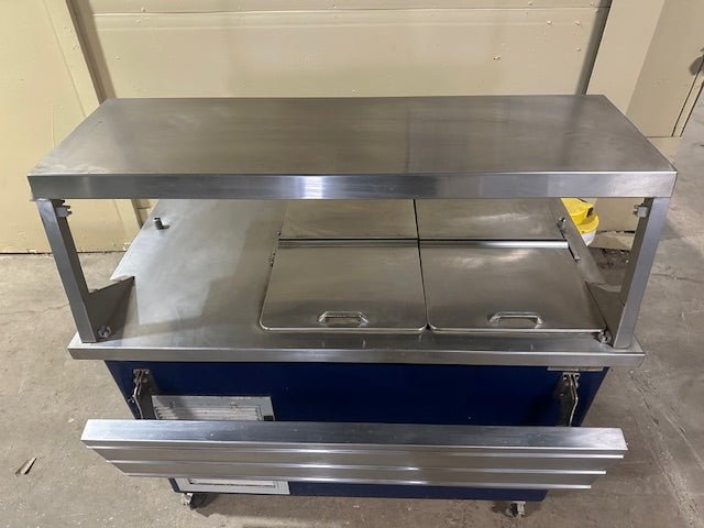 DELFIELD CO STAINLESS STEEL ELECTRIC PH1 REFRIGERATED CAFETERIA STYLE DAIRY STATION ON CASTERS - Bargains R Ours - #collection_name#