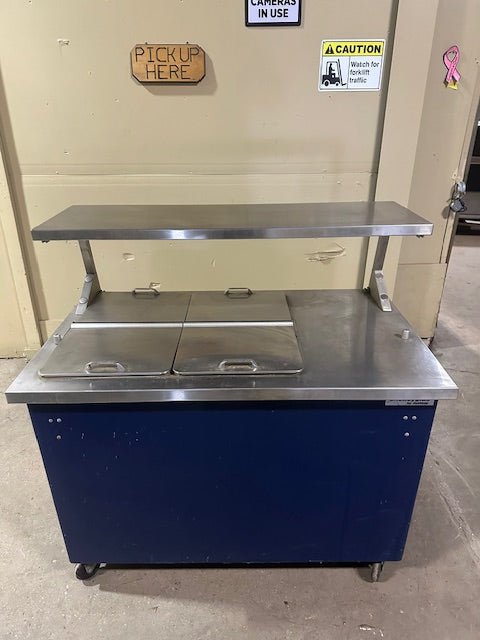 DELFIELD CO STAINLESS STEEL ELECTRIC PH1 REFRIGERATED CAFETERIA STYLE DAIRY STATION ON CASTERS - Bargains R Ours - #collection_name#