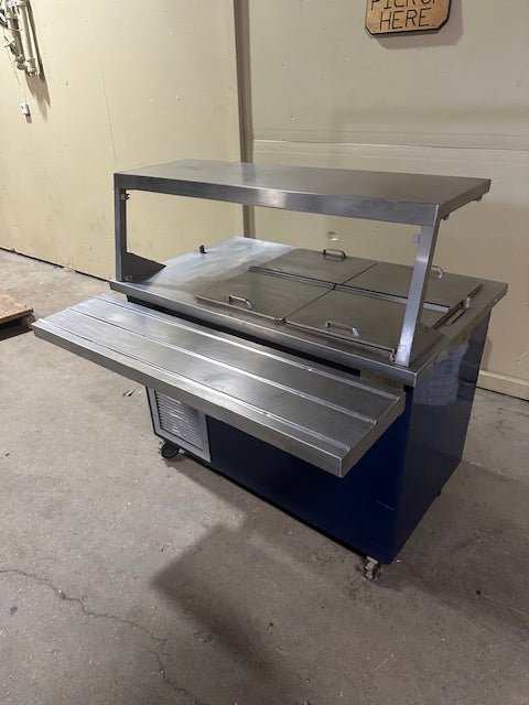 DELFIELD CO STAINLESS STEEL ELECTRIC PH1 REFRIGERATED CAFETERIA STYLE DAIRY STATION ON CASTERS - Bargains R Ours - #collection_name#