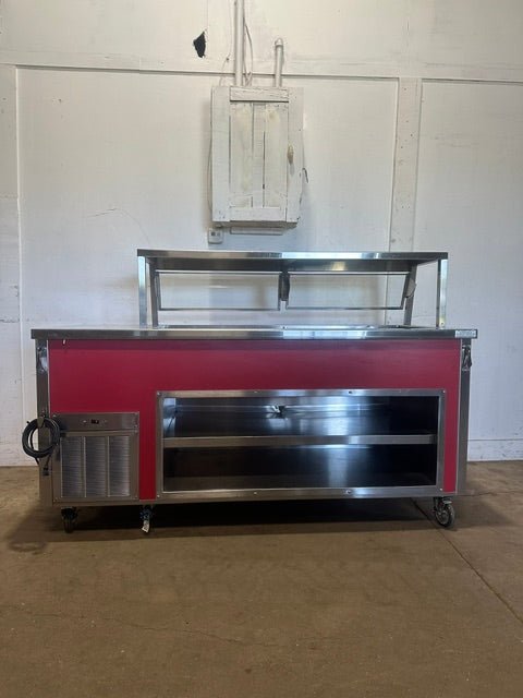 "DELFIELD SCSC - 60 - B" S.S REFRIGERATED BUFFET TABLE W/SNEEZE GUARD ,115V 1PH - Second Life - Equipment - collection_name