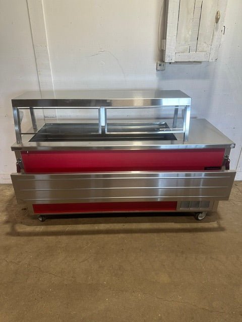 "DELFIELD SCSC - 60 - B" S.S REFRIGERATED BUFFET TABLE W/SNEEZE GUARD ,115V 1PH - Second Life - Equipment - collection_name