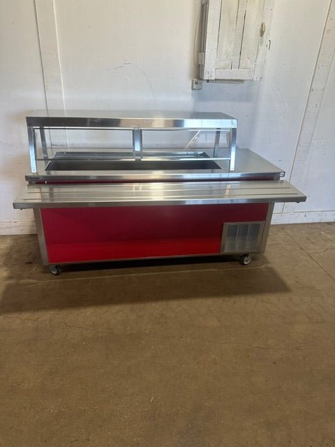 "DELFIELD SCSC - 60 - B" S.S REFRIGERATED BUFFET TABLE W/SNEEZE GUARD ,115V 1PH - Second Life - Equipment - collection_name