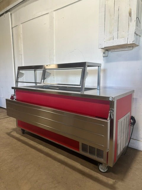 "DELFIELD SCSC - 60 - B" S.S REFRIGERATED BUFFET TABLE W/SNEEZE GUARD ,115V 1PH - Second Life - Equipment - collection_name