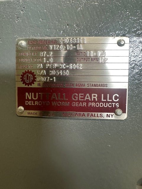 DELROYD 11 - 1/4 V120 - 10 - 1A WORM GEAR REDUCER - Second Life - Equipment - collection_name