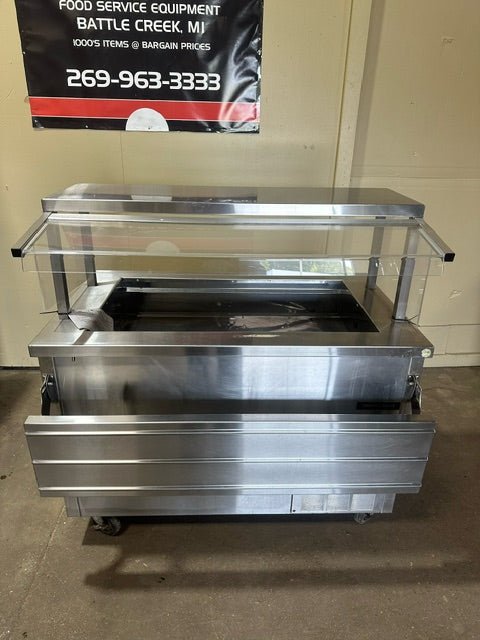 DIELFIELD WELL BUFFET TABLE ON CASTERS COLD PAN SERVING COUNTER NO UNDER STORAGE - Bargains R Ours - #collection_name#