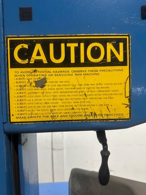 "DOALL 1612 - 0" 230V PH3 HEAVY DUTY INDUSTRIAL VERTICAL BAND SAW, 24 X 24 TABLE - Second Life - Equipment - collection_name