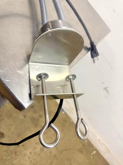 DOUBLE ARM HEAT LAMP w/TABLE CLAMP, FOOD WARMER, 500W, 120V, REGULAR PLUG - Second Life - Equipment - collection_name