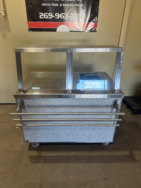 "DUKE" 48"W KITCHEN LINE FRY WORK TOP TABLE STATION WITH TOP GUARD GLASS - Bargains R Ours - #collection_name#